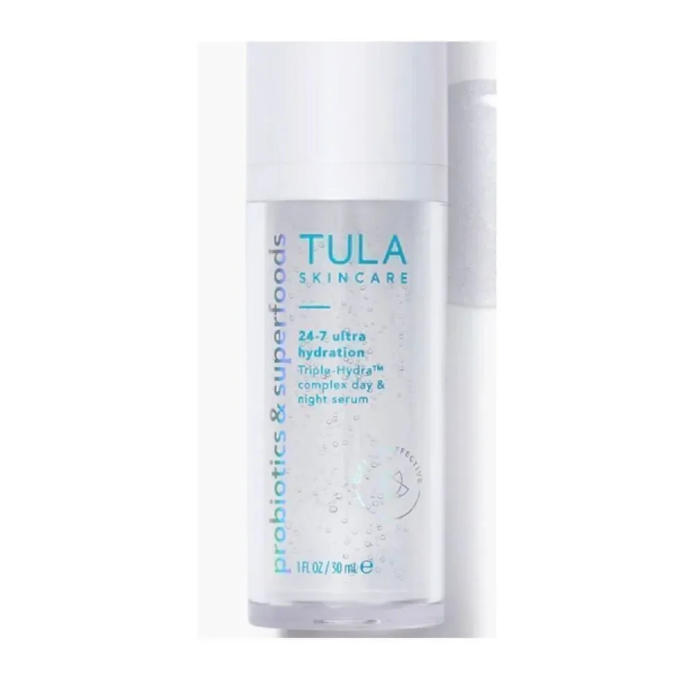 NIB~Tula Skincare Triple Hydra Complex Day & Night Serum~1 Fl. Oz.